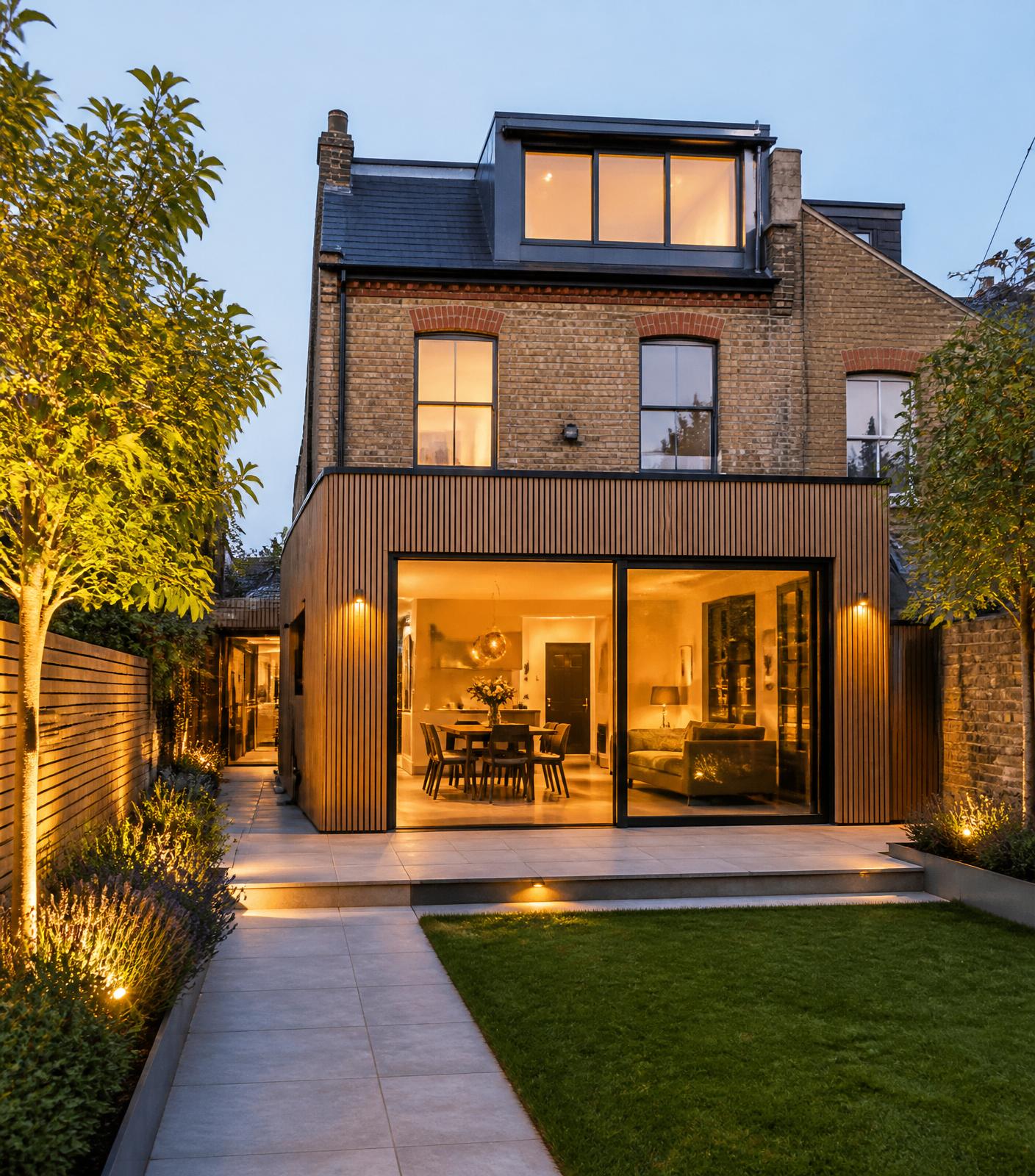 Nexus builder reviewing architectural plans on-site during a West London renovation